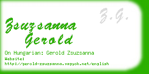 zsuzsanna gerold business card